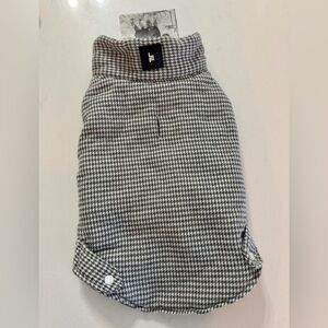 NWT London Fog Houndstooth Dog Sweater Coat | Gingham Dog Coat | Large NWT